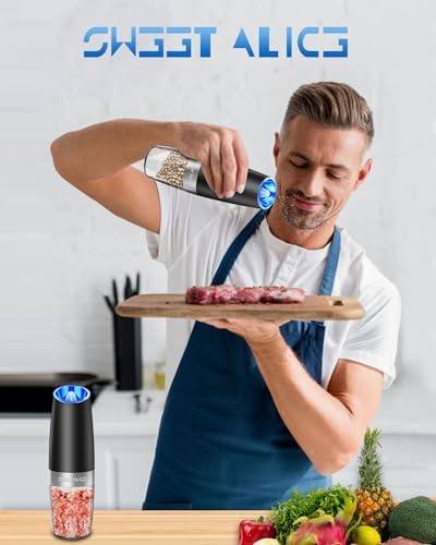 Adjustable Electric Gravity Spice Mill Set