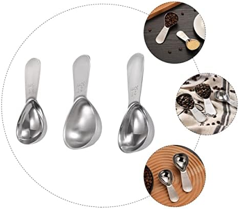 Cabilock 3-Piece Stainless Steel Measuring Spoons Ergonomic Design Stackable Kitchen Tools