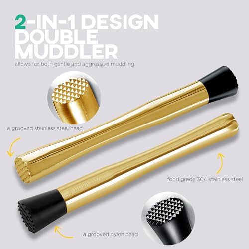 Homestia Gold Cocktail Shaker Set Exclusive Tool Kit
