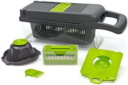 KAUKKO 9 in 1 incrementsal Vegetable Chopper with Food Container Set