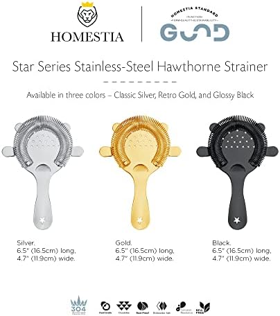 Sturdy Stainless Steel Cocktail Strainer for Bartending