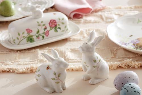 Durable Adorable Buttery Meadow Bunny Salt Pepper Set