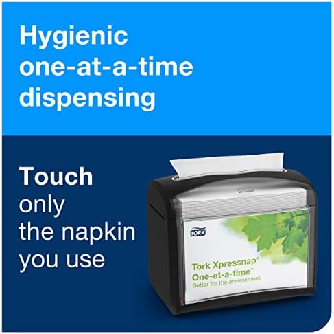 Tork Xpressnap X4 - Durable Tabletop Napkin Dispenser Black