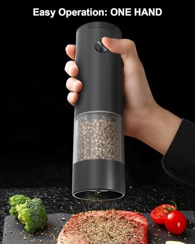Professional Electric Salt and Pepper Grinder Set with LED Light