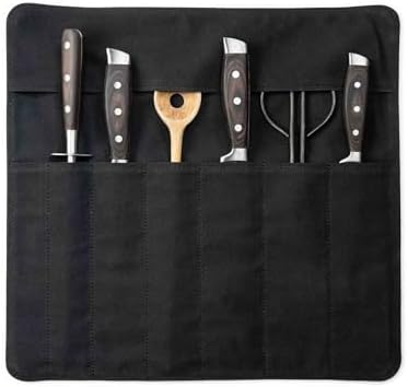 Stylish Buffalo Leather Knife Roll Bag for Chefs