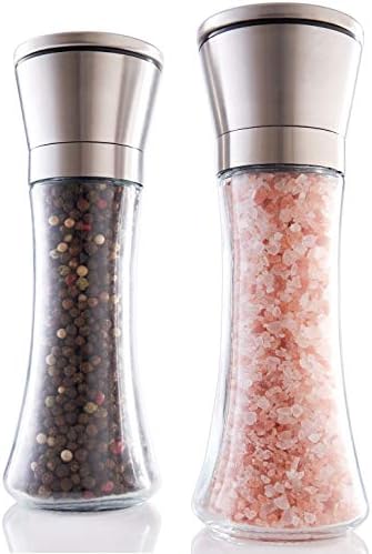 KIBAGA Stainless Steel Salt Pepper Mill Set
