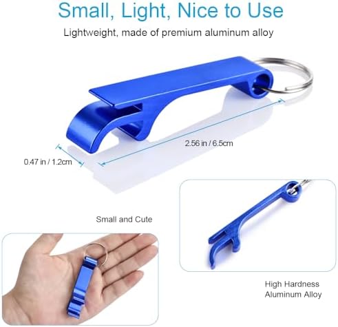 Mcyye 6PCS Colorful Beer Bottle Openers with Keychain