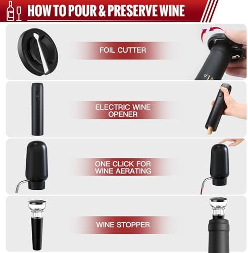 Electric 4-in-1 Wine Opener Set