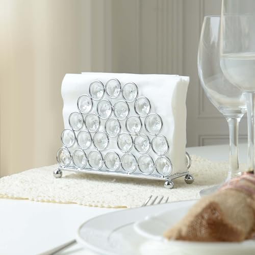 Crystal Napkin Holder Luxury Silver Design