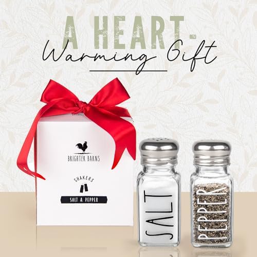 Clear Glass Salt Pepper Shakers Set by Brighter Barns