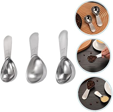 Cabilock 3-Piece Stainless Steel Measuring Spoons Ergonomic Design Stackable Kitchen Tools