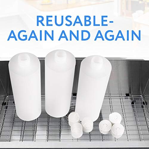 Pack of 3 Reusable 16oz BPA-Free Plastic Bonds with 6 Caps