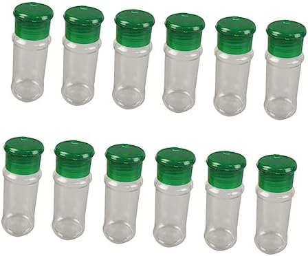 VINTORKY 24-Piece Green Plastic Seasoning Bottle Set