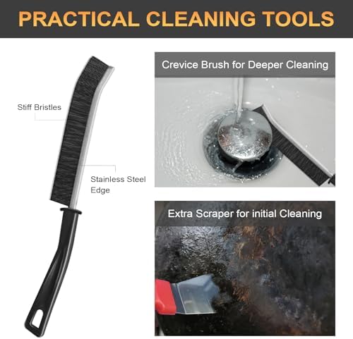 MULTIPURPOSE HARD BRISTLE CREVICE CLEANING BRUSH - 5PIECES