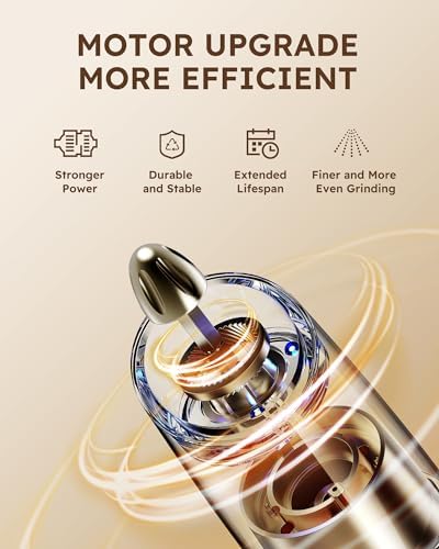 Sangcon Gravity Electric Salt and Pepper Grinder Set