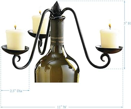 Elegant Candelabra Bottle Topper Set for Wine Lovers