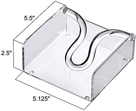 Amazing Abby Acrylic Cocktail Napkin Holder with Weighted Arm