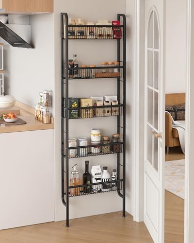 UM DONX 5-Tier Narrow Bathroom Shelf Black