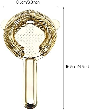 Heavy-Duty Stainless Steel Bar Strainer for Cocktails and Muddled Drinks