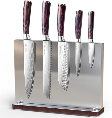 Versatile Kitchen Knife Set with Magnetic Block