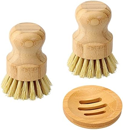Bamboo Dish Scrub Brush Set for the Perfect Kitchen Helper