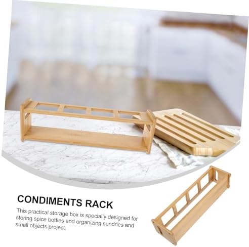 Wooden Seasoning Bottle Storage Rack
