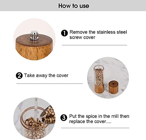 Premium Acrylic Salt Pepper Grinder Set