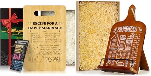 Indirewash Bamboo Cutting Board Wedding Gift Elegant for Home Kitchen
