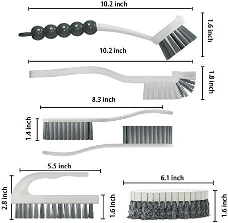 6-Piece Kitchen and Bathroom Cleaning Brush Set