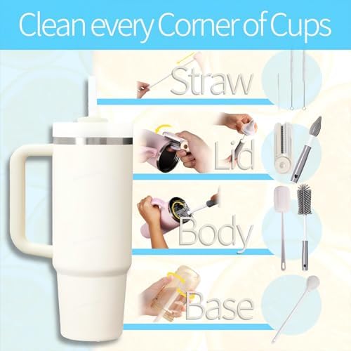 Access Care 8-Piece Bottle Straw Cleaner Kit for Stanley Yeti SLM