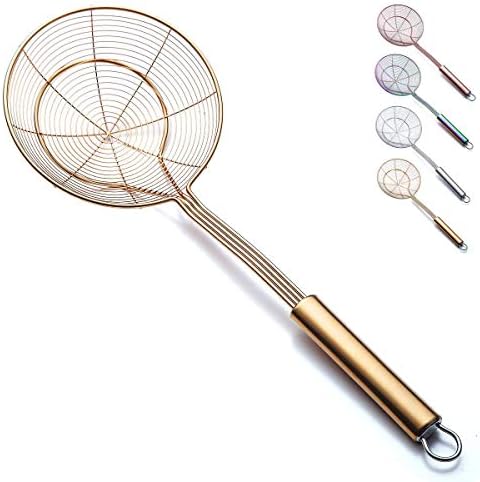 Gold Strainer - Stainless Steel Ti-Plated Kitchen Skimmer
