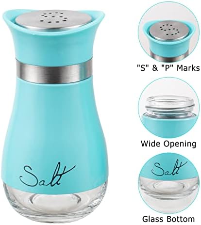 Lonffery Salt and Pepper Shakers Set of 2 Turquoise