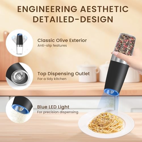 Battery Operated Salt and Pepper Grinder Set