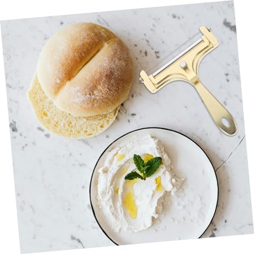 Golden Aluminum Alloy Cheese Slicer for Cream Cheese Butter