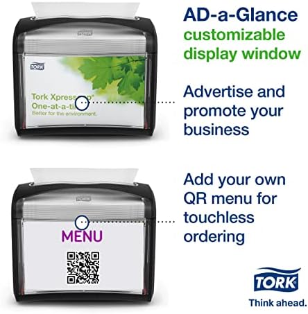 Tork Xpressnap X4 - Durable Tabletop Napkin Dispenser Black