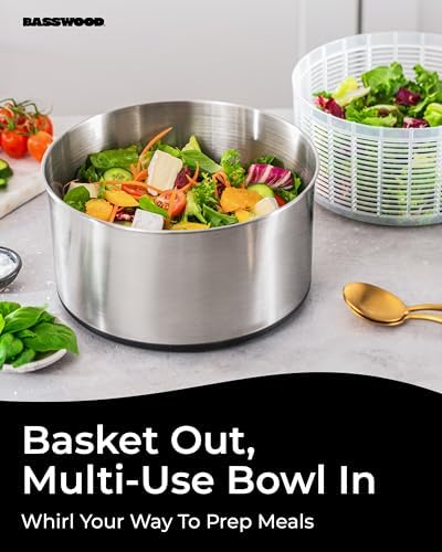 Stainless Steel Pump Salad Spinner
