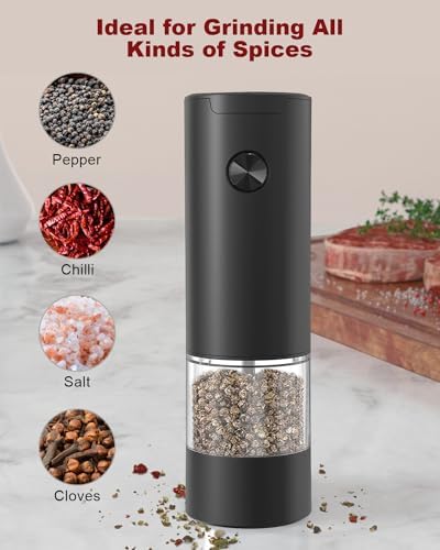 Professional Electric Salt and Pepper Grinder Set with LED Light