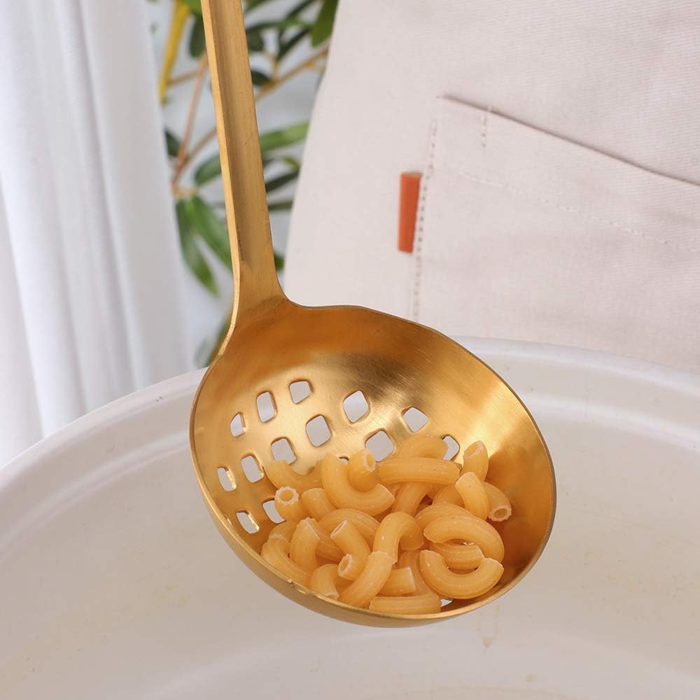 2-Piece Gold Colander Ladle Set for Hotpot