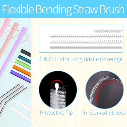 Access Care 8-Piece Bottle Straw Cleaner Kit for Stanley Yeti SLM