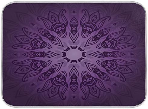 KEEPREALMicrofiber Dish Drying Mat Purple Mandala 18x24