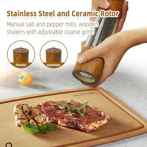 Premium Acrylic Salt Pepper Grinder Set