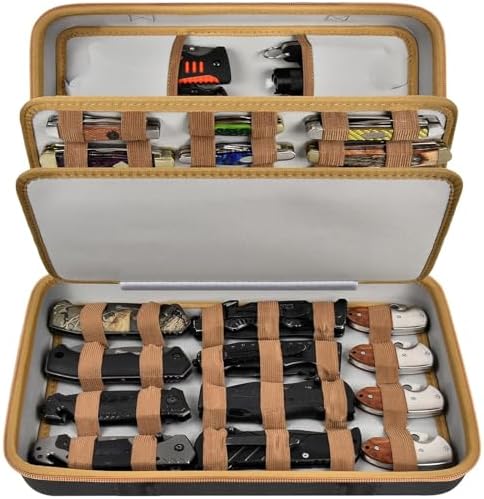 ANKHOHKnife Case for Pocket Knives Brown