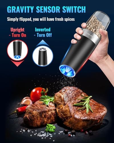 Adjustable Electric Gravity Spice Mill Set