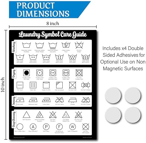 Magnets Symbols for Laundry Care