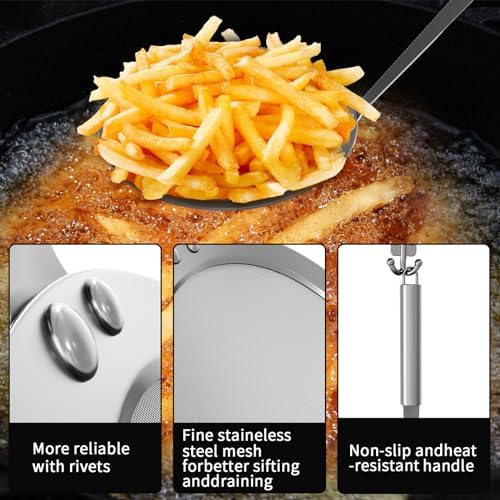 Newness Professional 304 Stainless Steel Skimmer Spoon Set