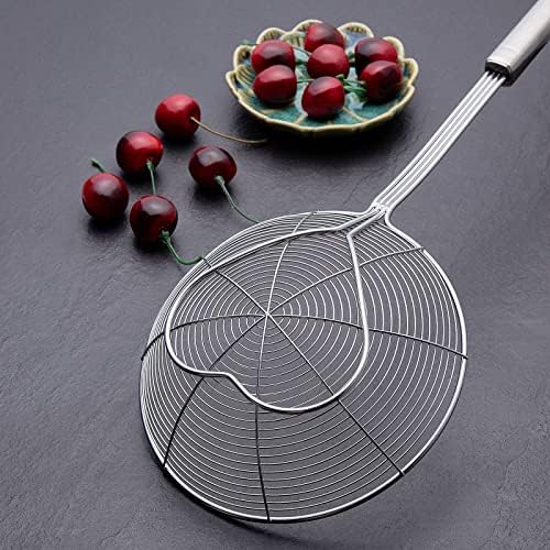 Eisinly Deep Fry Strainer Spoon Stainless Steel Kitchen Tool with Handle
