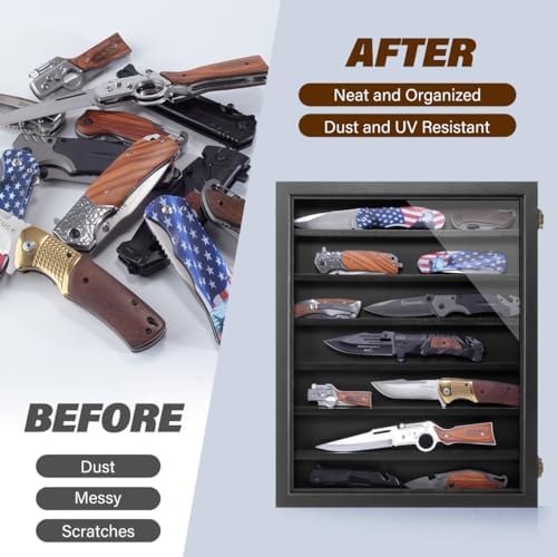 ULTRGEE Wall Mounted Knife Display Case