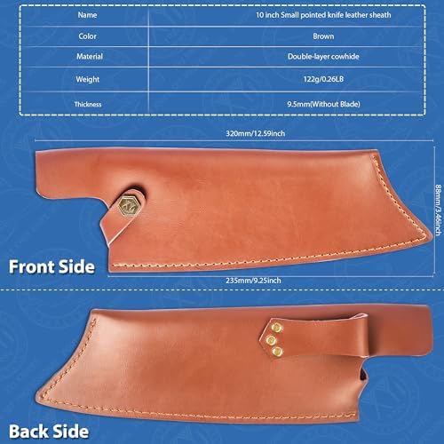 XYJ Leather Knife Sheath for 10 Inch Chef Knife
