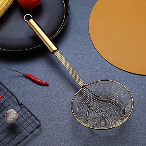 Gold Strainer - Stainless Steel Ti-Plated Kitchen Skimmer