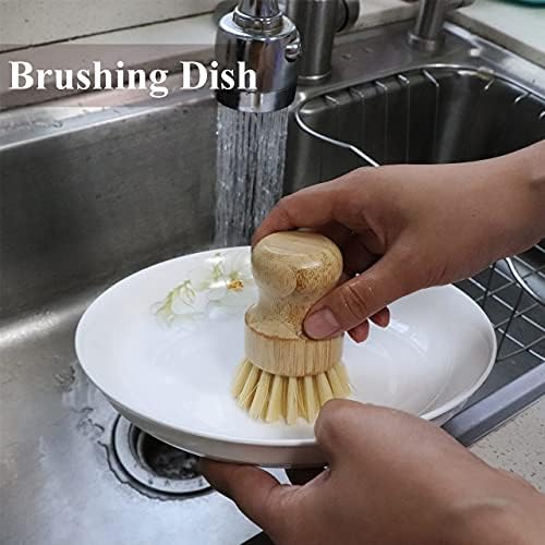 Bamboo Dish Scrub Brush Set for the Perfect Kitchen Helper